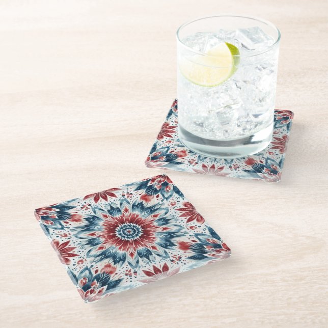 Posavasos De Vidrio Flor de independencia (Angular)