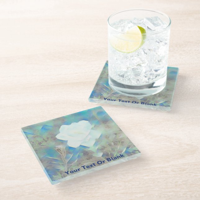 Posavasos De Vidrio Flor de Pastel (Angular)