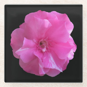 Posavasos De Vidrio Flor rosa