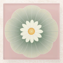 Posavasos De Vidrio Flor simple