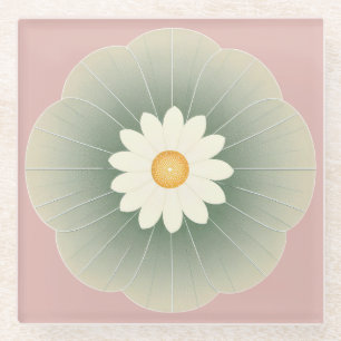 Posavasos De Vidrio Flor simple