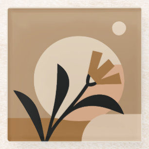 Posavasos De Vidrio Flor Sun Boho