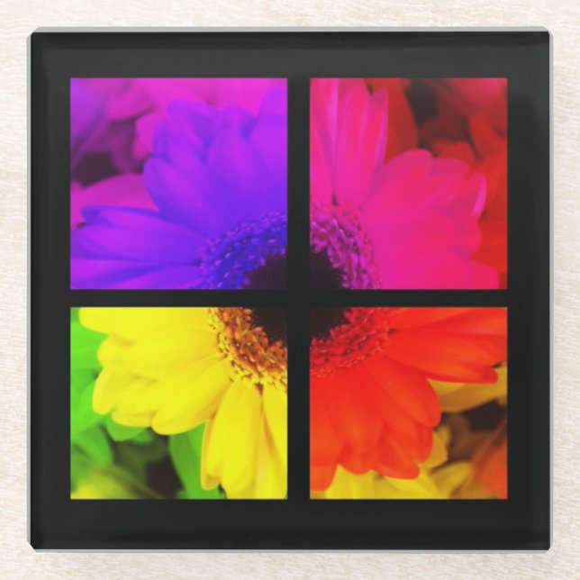 Posavasos De Vidrio Floral Potpourri (Anverso)