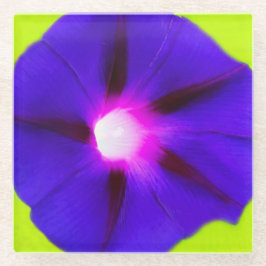 Posavasos De Vidrio Floral Purpura