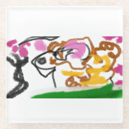 Posavasos De Vidrio Florencia de la floración de la charrería de Shiba