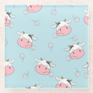 Posavasos De Vidrio Flores Chicas bonitos: Vintage de mano