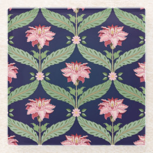 Posavasos De Vidrio Flores de Fantasía: Motivos Oscuros Indios