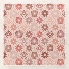 Posavasos De Vidrio Flores de Ogee Boho