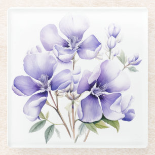 Posavasos De Vidrio Flores de Vinca: Cojín "Mi Cocina"
