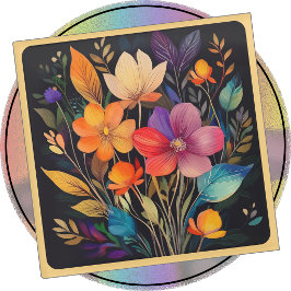 POSAVASOS DE VIDRIO - Flores Hermosas y Coloridas