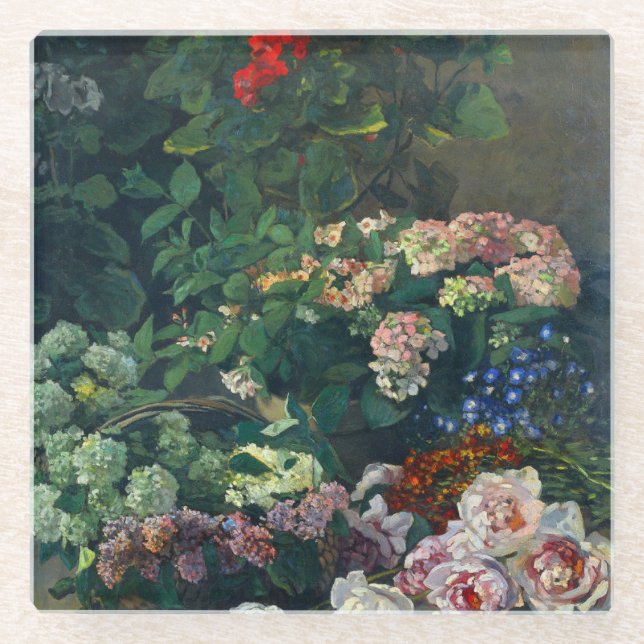 Posavasos De Vidrio Flores Monet Spring (Anverso)