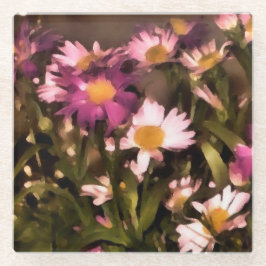 Posavasos De Vidrio Flores para mis amigos