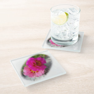 Posavasos De Vidrio Flores rosas al sol