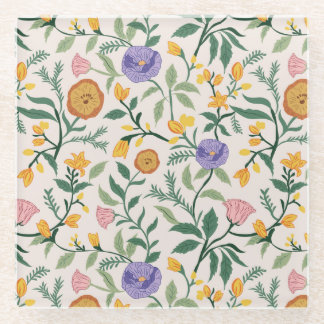 Posavasos De Vidrio Flores silvestres