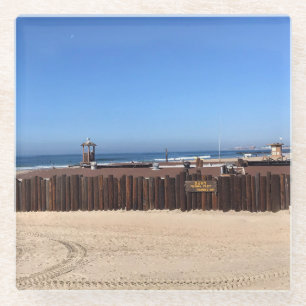Posavasos De Vidrio Flota de pesca de marea, Newport Beach, California