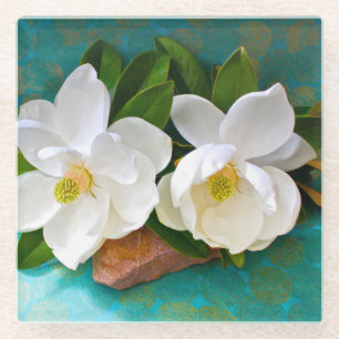 Posavasos De Vidrio Flowers   Magnolia Flower