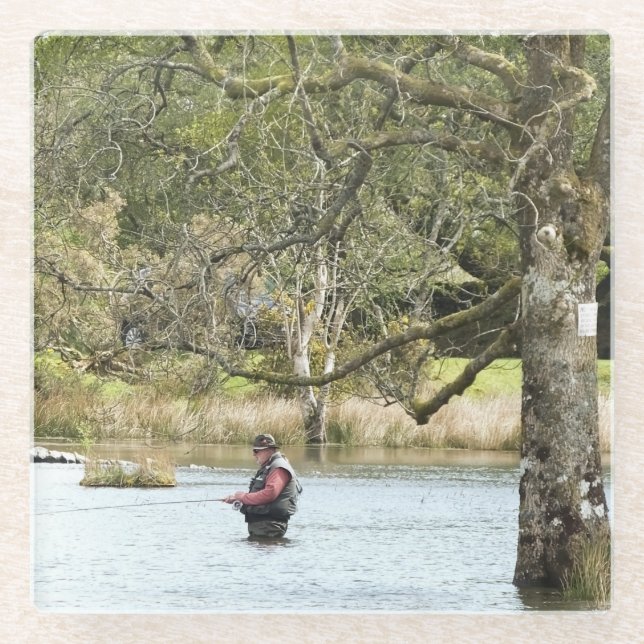 POSAVASOS DE VIDRIO FLY FISHING (Anverso)