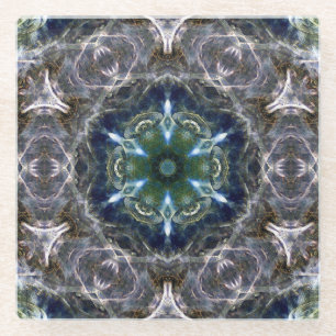 Posavasos De Vidrio Folk Mandala