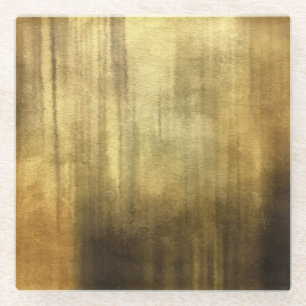 Posavasos De Vidrio fondo abstracto de la acuarela del arte en el