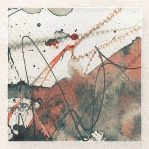 Posavasos De Vidrio Fondo abstracto del grunge, textura de la tinta. 5