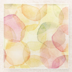 Posavasos De Vidrio Fondo abstracto diseñado con la acuarela