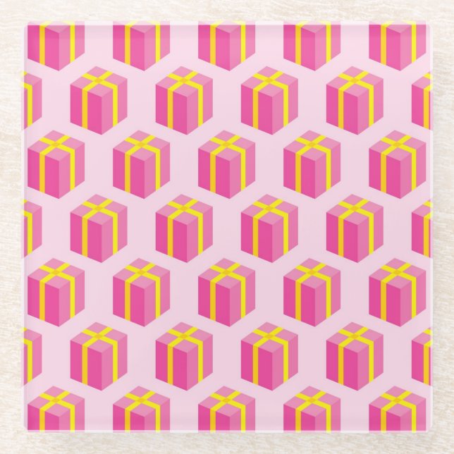 Posavasos De Vidrio Fondo con los regalos (Anverso)