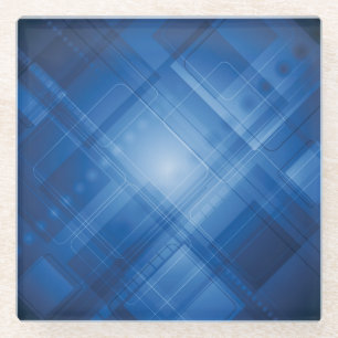 Posavasos De Vidrio Fondo de alta tecnología azul marino