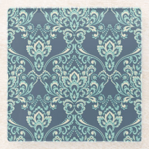 Posavasos De Vidrio Fondo de escritorio barroco floral vintage