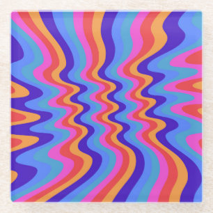 Posavasos De Vidrio Fondo de escritorio Hippie Trippy Retro de los año
