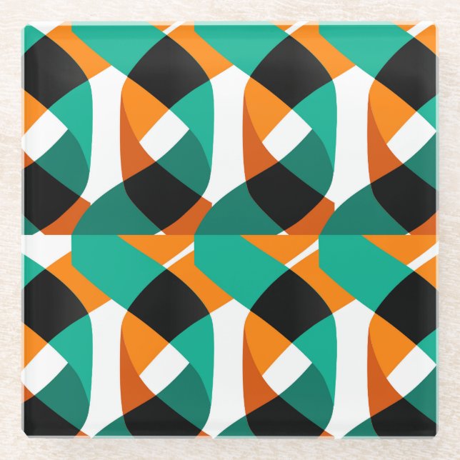 Posavasos De Vidrio Fondo de escritorio retro: Diseño de época (Anverso)