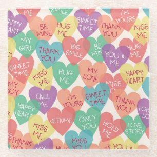 Posavasos De Vidrio Fondo de la forma del amor