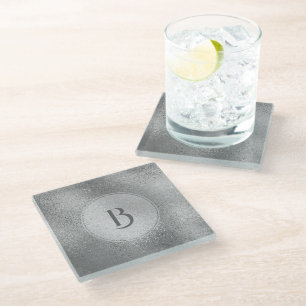Posavasos De Vidrio Fondo de textura gris claro y gris claro