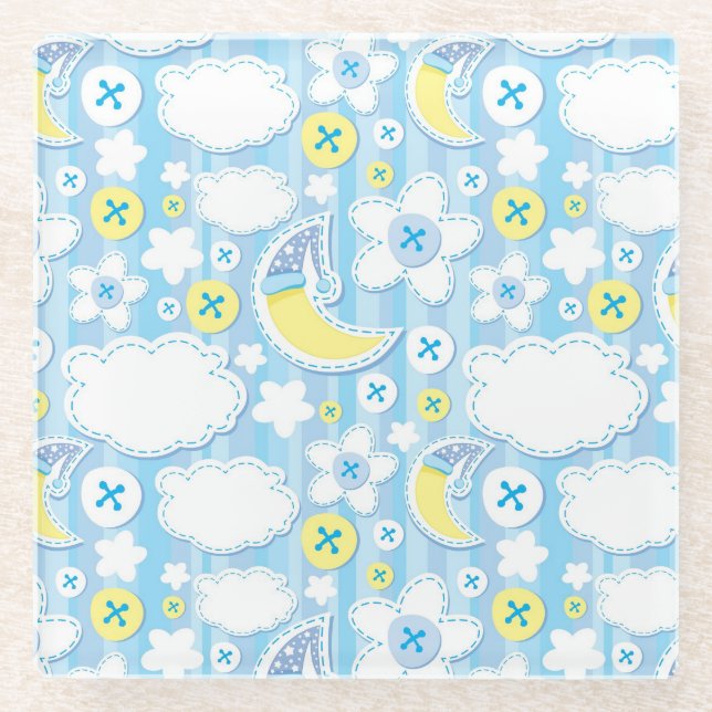 Posavasos De Vidrio fondo del niño (Anverso)