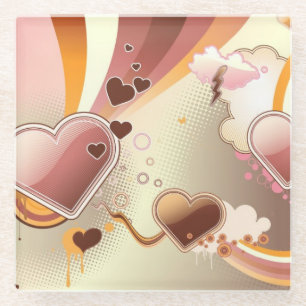 Posavasos De Vidrio Fondo diseñado del diseño