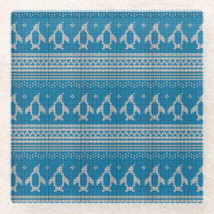 Posavasos De Vidrio Fondo hecho punto azul