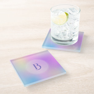 Posavasos De Vidrio Fondo holográfico colorido