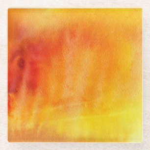 Posavasos De Vidrio Fondo pintado a mano 19 de la acuarela abstracta