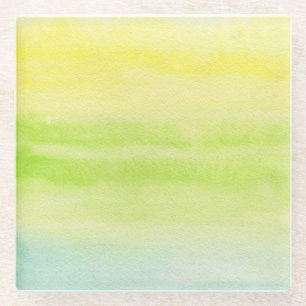 Posavasos De Vidrio Fondo pintado a mano 2 3 de la acuarela abstracta