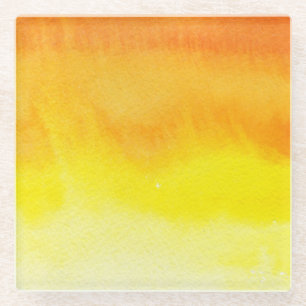 Posavasos De Vidrio Fondo pintado a mano 2 de la acuarela abstracta