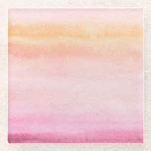Posavasos De Vidrio Fondo pintado a mano 4 2 de la acuarela abstracta