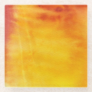 Posavasos De Vidrio Fondo pintado a mano 6 de la acuarela abstracta