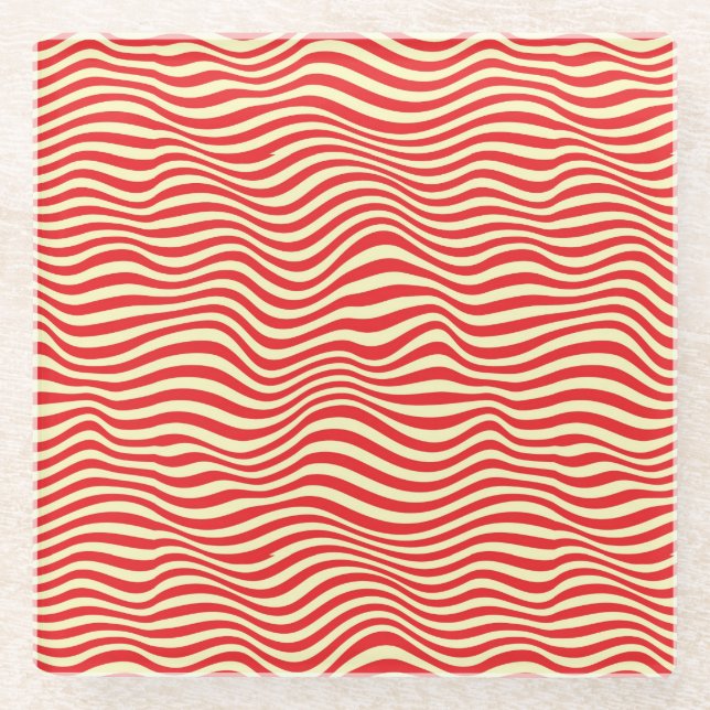 Posavasos De Vidrio Fondo rayado (Anverso)