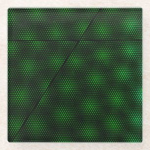 Posavasos De Vidrio Fondo verde abstracto