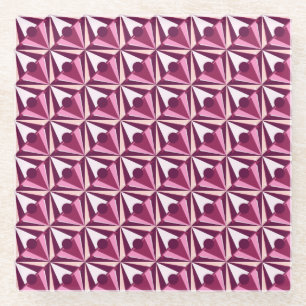 Posavasos De Vidrio Formas de magenta