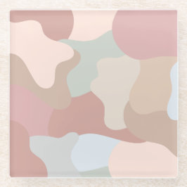 Posavasos De Vidrio Formas de tonos de la Tierra