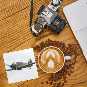 Posavasos De Vidrio Foto de avión, Aviación Divertida y Genial