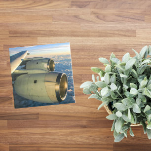 Posavasos De Vidrio Foto de avión, Aviación Divertida y Genial