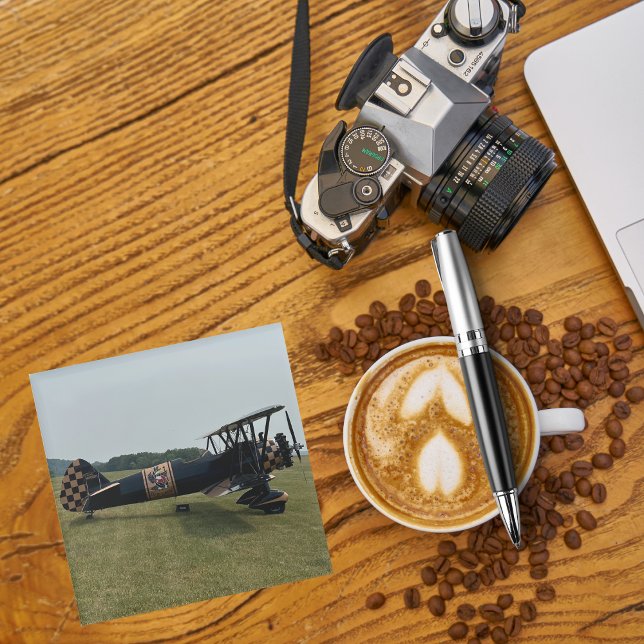 Posavasos De Vidrio Foto de avión divertido de Guay, familia piloto, a (Subido por el creador)