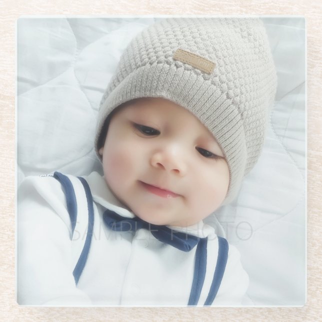 Posavasos De Vidrio Foto de encargo (Anverso)