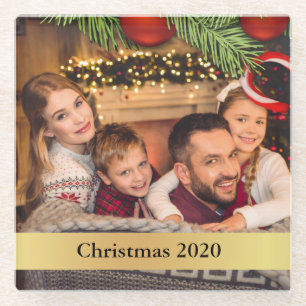 Posavasos De Vidrio Foto de Navidades anuales de Keepsake recopilable